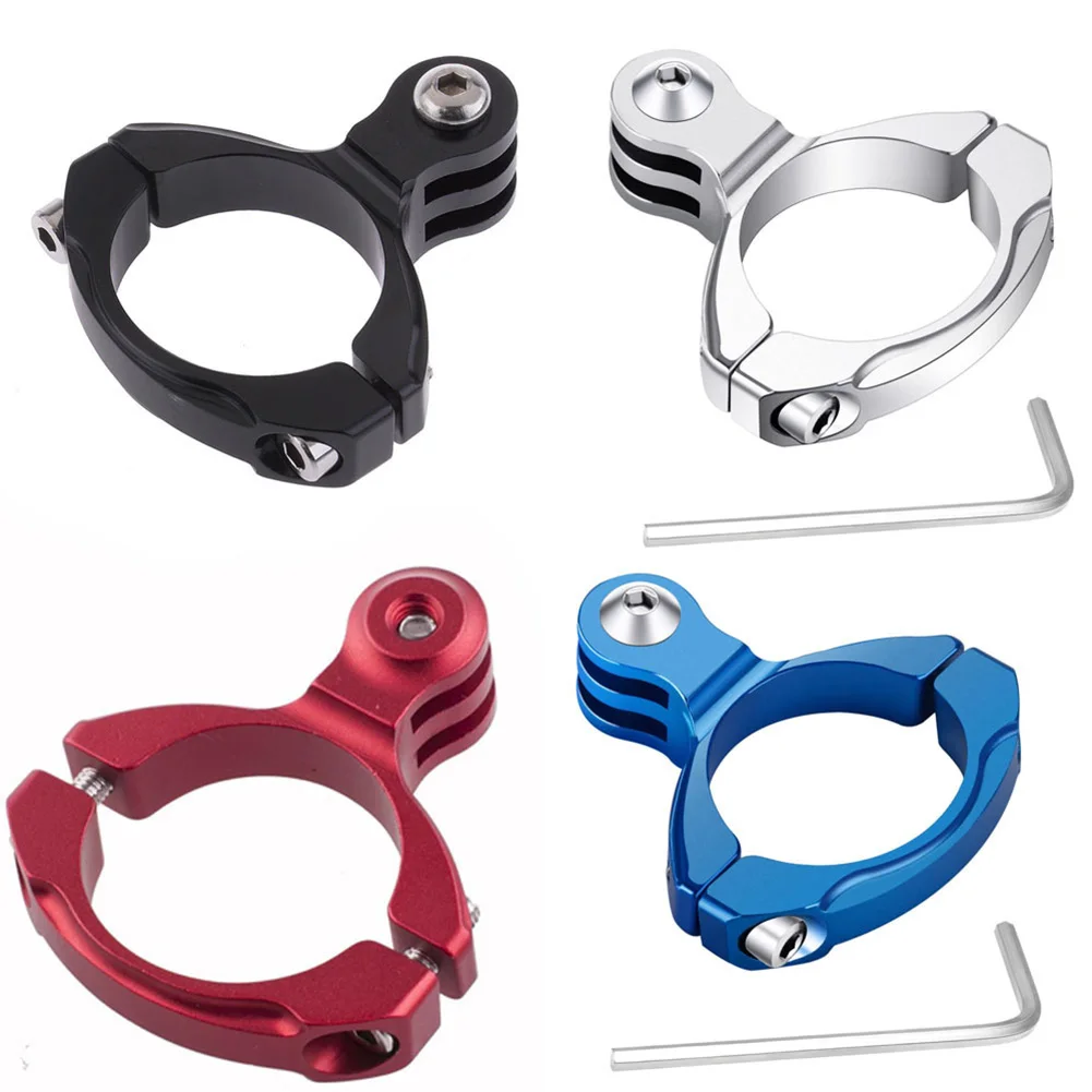

New Arrival 31.8mm Bike Bicycle Clip Holder Action Camera Handlebar Seat Mount Clamp for GoPro Hero5/4 Random Color ZJ55