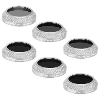 

Neewer 6 Pieces Filter Kit for DJI Mavic Pro Drone Quadcopter Includes: CPL, ND8, ND16, ND32, ND8/PL and ND16/PL Lens Filters