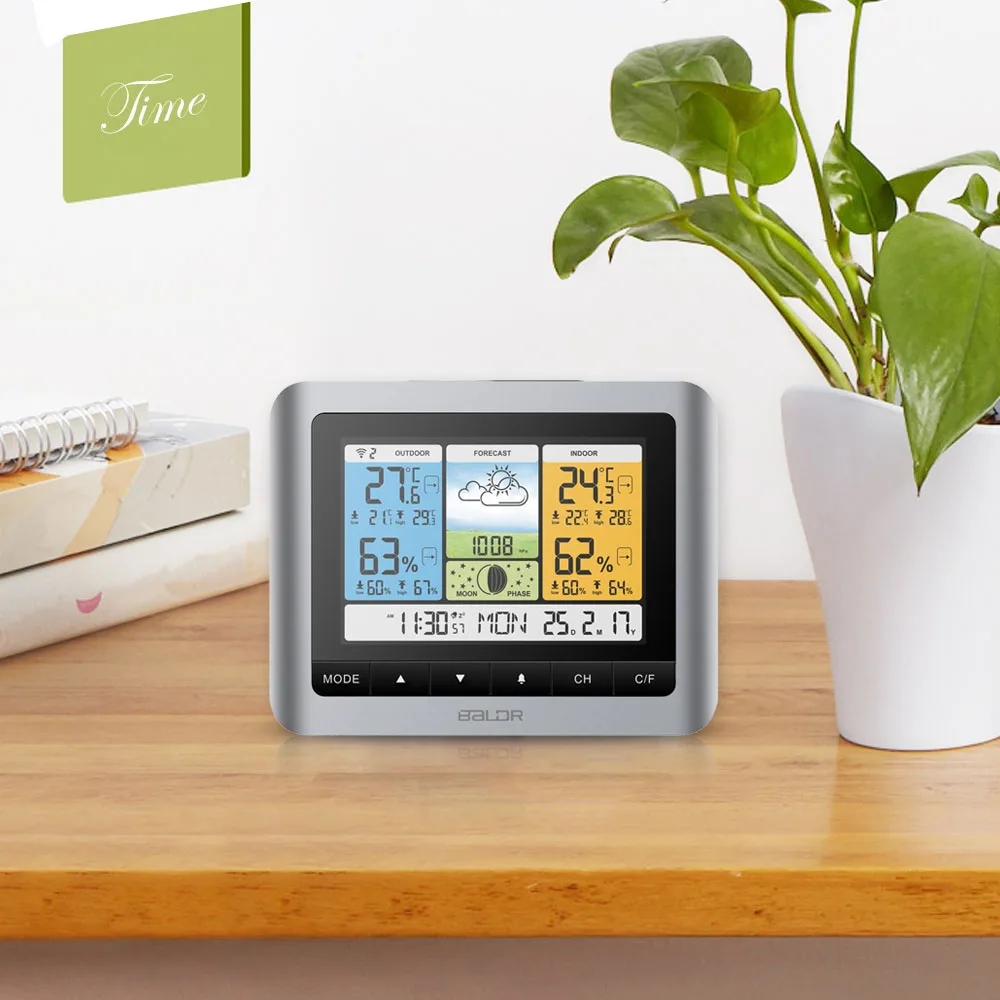 LCD Waterproof Wireless Weather Station Forecast Temperature Sensor