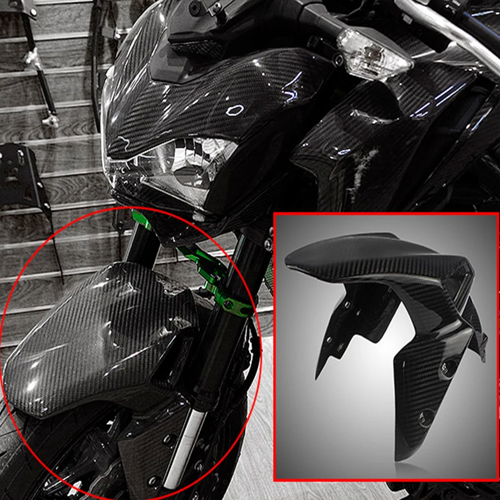

For KAWASAKI Z900 Z 900 Carbon fiber Front fender high quality Front Wheel Cover Fender Mudguard Mud guard Panel Fairing ZR900
