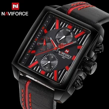 NAVIFORCE модные мужские часы лучший бренд класса люкс повседневные кварцевые часы для дайвинга кожаные спортивные наручные часы Relogio masculino часы