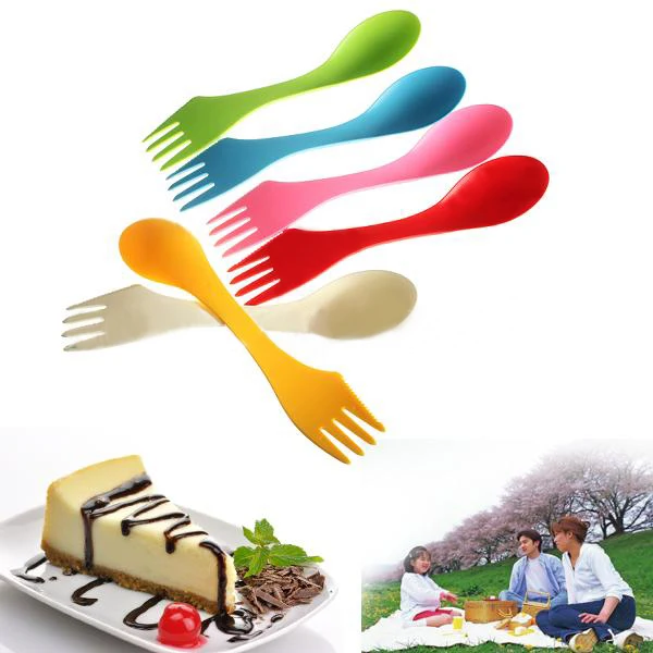 Полезный Новый мини Ланчбокс Spork посуда для кемпинга пеших прогулок вилка