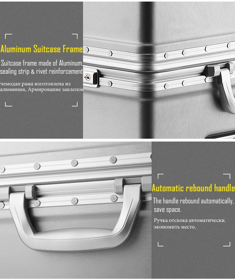 Дорожный дизайн чемодан на колесиках для багажа PC алюминиевая рама с TSA замком чемодан на колесиках с усиленным корпусом чемодан с колесом