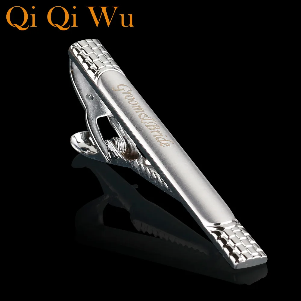 Personalized Custom Name Tie Clip Men's Gifts Wedding Party Jewelry Men