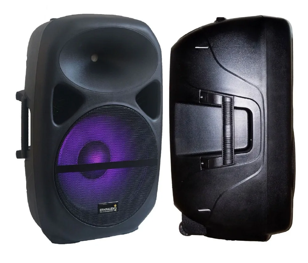15inch 2500w  powered dj pa stage spekaer  bluetooth usb sd card player for singer sing song on the stage party show and school play
