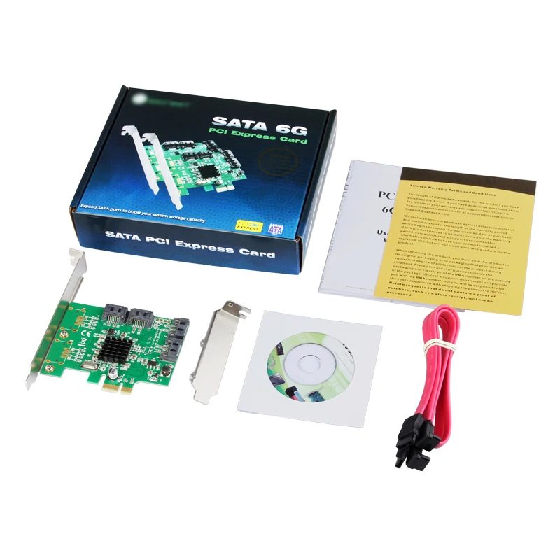 Marvell 88SE9215 4 порта SATA 6G PCI Express плата контроллера e к III 3 0 конвертер низкопрофильный