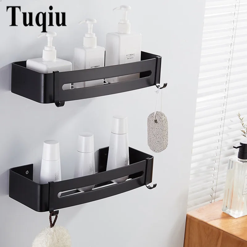 Preise Bad Regal Bad Dusche Regal Bad Shampoo Halter Bad Ecke regal Wand Montiert Schwarz Aluminium Küche Lagerung halter
