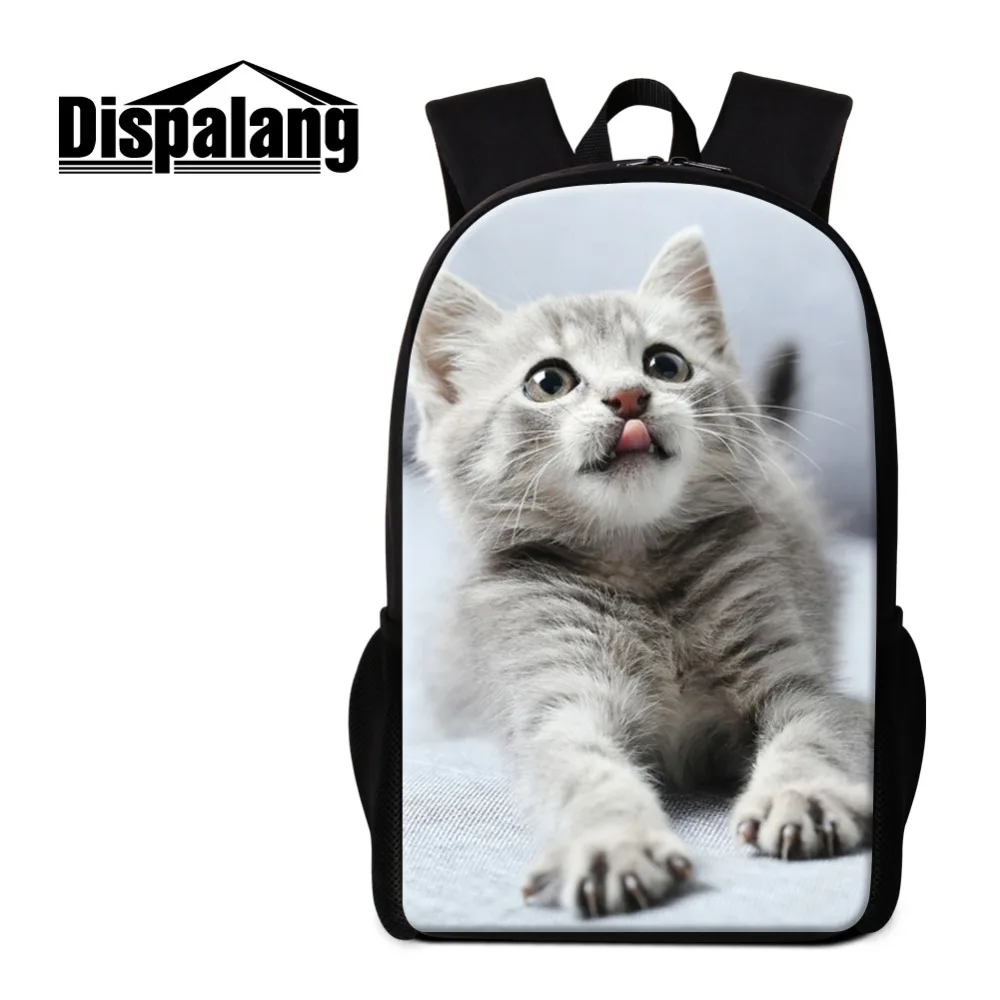 

Design Personalized Cat Printed Awesome Backpack for Girls Animal Customize Shoulder Unique Bookbag Coolest School Bag for Teen
