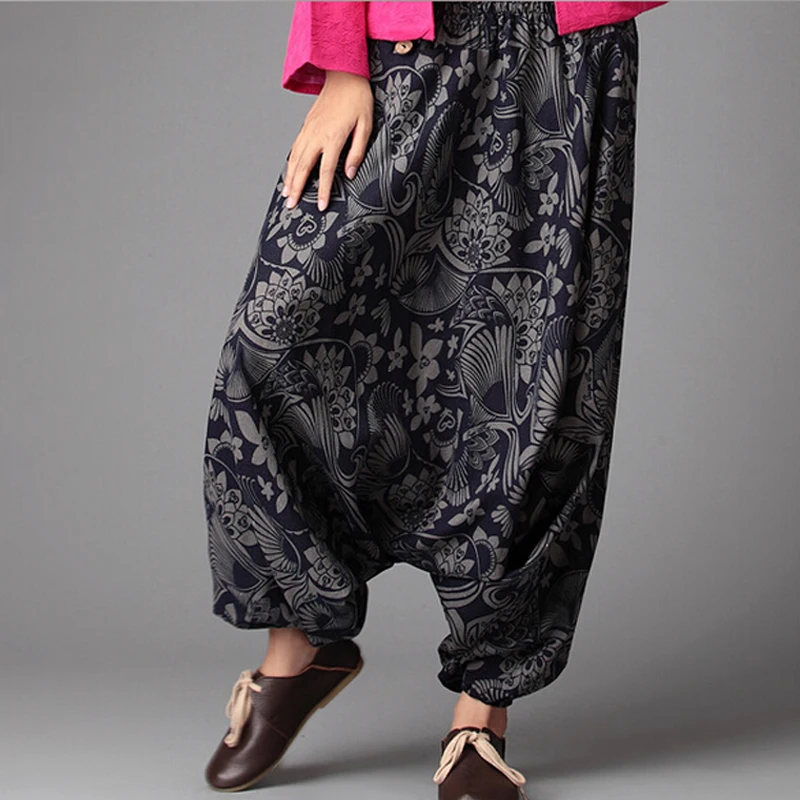 Aliexpress.com : Buy Womens Baggy Cross Pants Harem Pants Wide leg ...