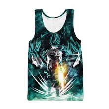 Dragon Ball Z мужские летние Майки Топы Супер Саян Гоку черный Vegeta Vegetto Frieza Majin Buu майка для занятий бодибилдингом Спортивная одежда для фитнеса
