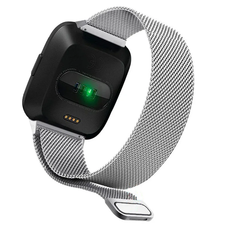 

For Fitbit Versa Sport Watch Band Replacement Milanese Magnetic Clasp Stainless Steel Strap Straps Wristwatch
