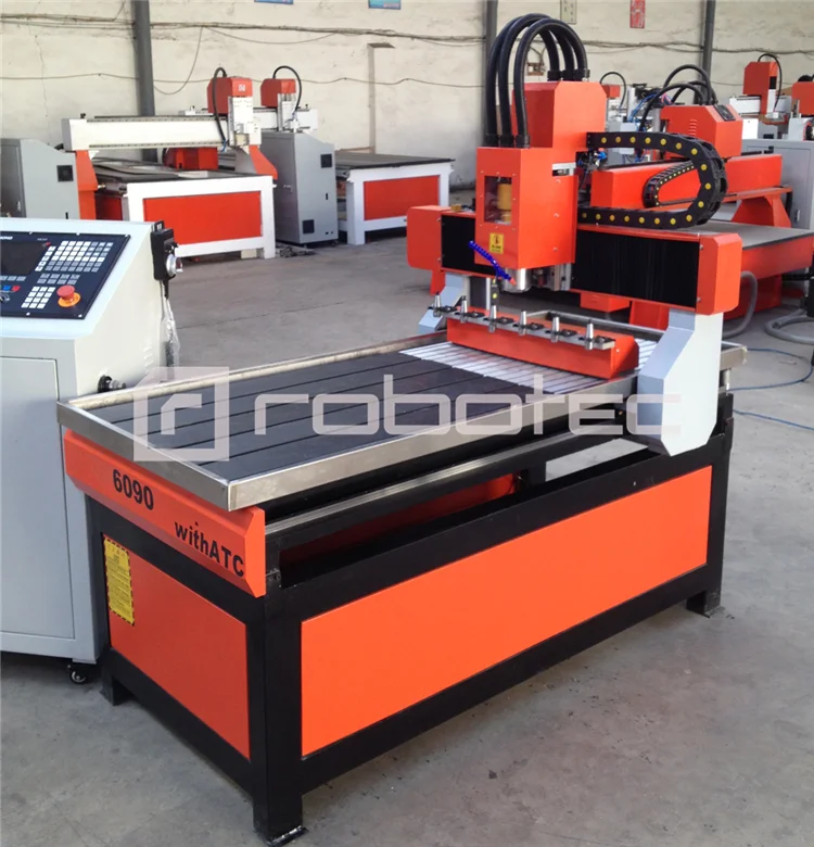 2.2Kw Small Wood Metal 3D CNC Router 6090 600*900mm With Servo Motor