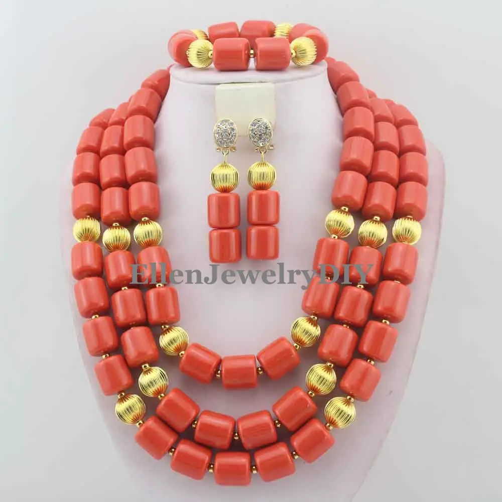 Ювелирный Комплект из бисера и в африканском стиле|african coral beads|coral beads jewelry setafrican