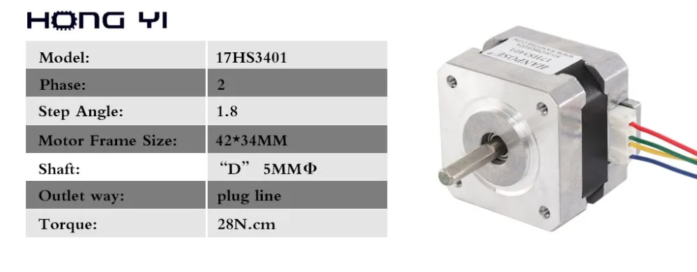 17HS3401 с 4мя фазами, Nema 34 мм(Национальная ассоциация владельцев электротехнических предприятий) шаговый двигатель 42 двигатель 42bygh 1.3A CE Рош ISO лазера CNC и 3D принтер