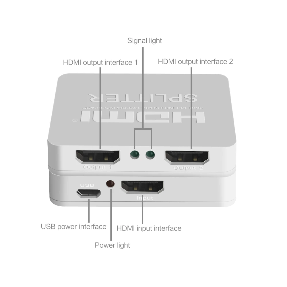 Сплит выключатель HDMI 1x2 Full HD 1080p 4K HDCP видео переключатель сплит 1 вход 2 выхода