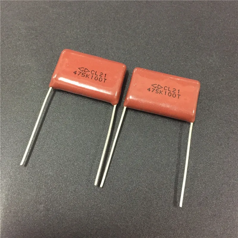 

100pcs CBB capacitor 475 100V 475K 4.7uF 4700nF P22 CL21 Metallized Polypropylene Film Capacitor