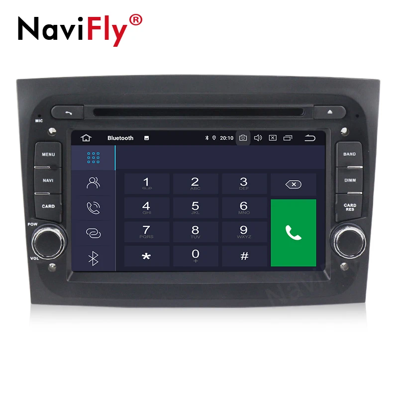 Excellent NaviFly IPS Screen DSP Android9.0 HD 1024*600 CAR DVD player gps navigator for Fiat Doblo 2016 car DAB OBD2 DVR view camera 4