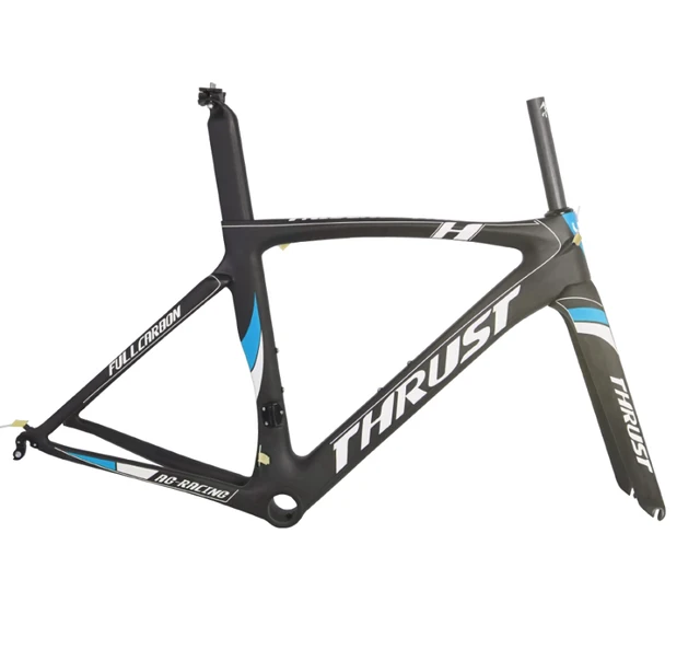 $US $383.90 THRUST Road Bike Carbon Road Frame 46cm 49cm 52cm 54cm 56cm 58cm Carbon Frame Blue color Glossy Mat