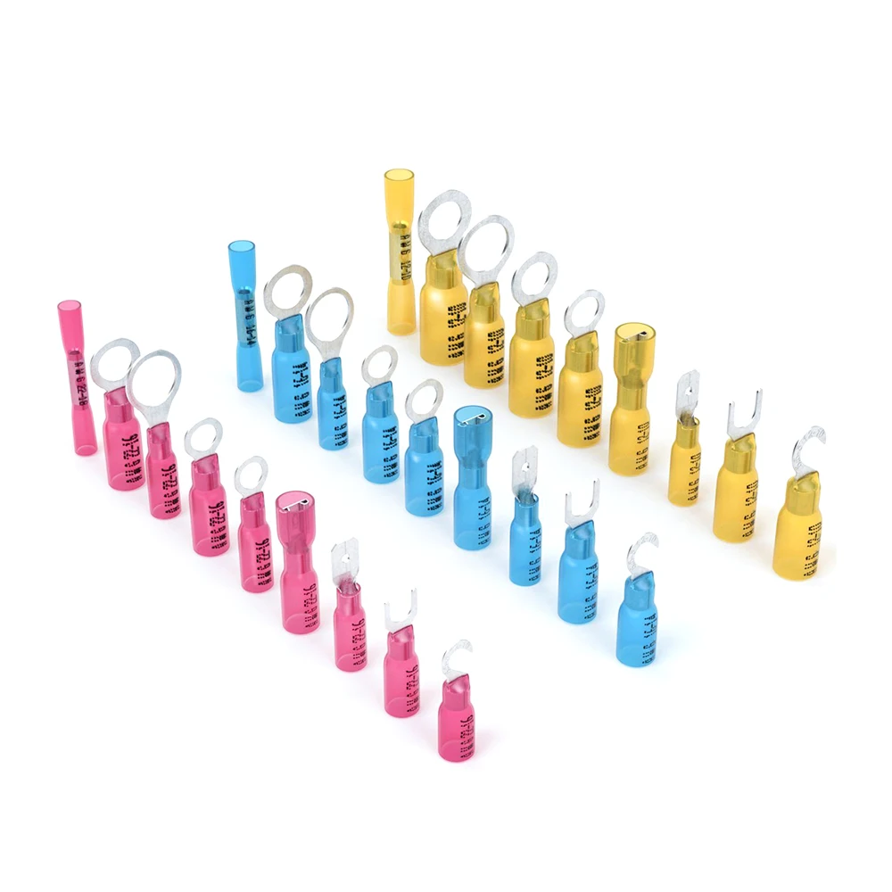 

270 PCS Heat Shrink Wire Connector Kit Electrical Insulated Crimp Marine Automotive Terminals Set