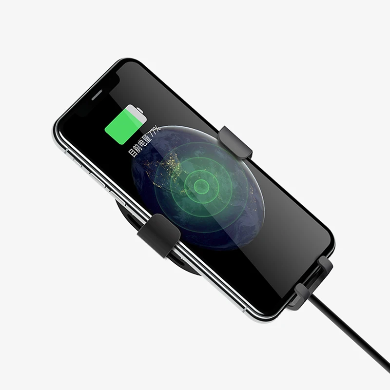 XIAOMI 70Mai 10 Вт беспроводной зарядный Автомобильный держатель для телефона крепление на вентиляционное отверстие подставка для мобильного телефона поддержка сотового телефона в автомобиле gps для iPhone