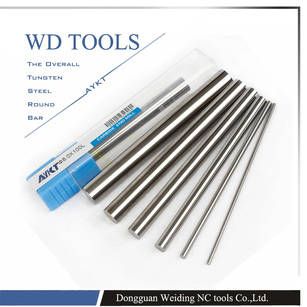 Tungsten ros 20 мм * 100 HRC50 цилиндрический вольфрамовый карбидный стержень для