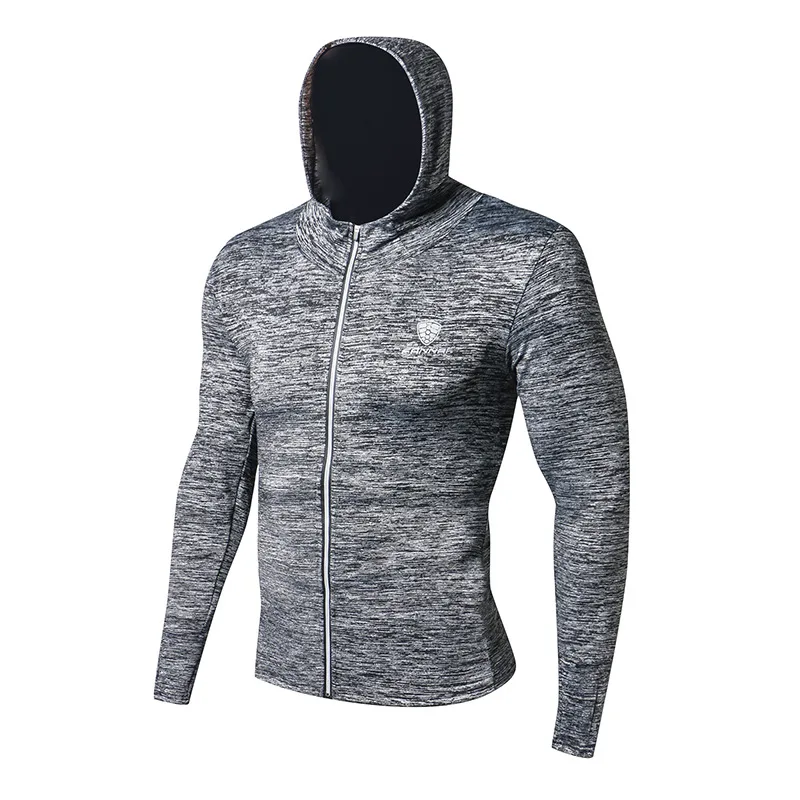 2021 Spring Autumn Elasticity Running Jackets Men Sports Fitness Jacket Basketball Training Quick Dry Hooded Sportswear | Спорт и