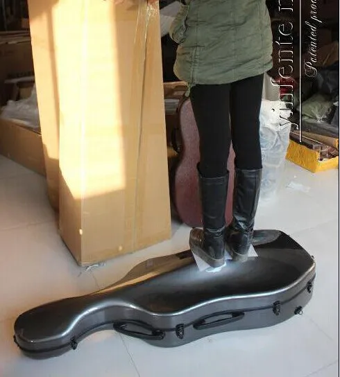 

4/4 New cello Case dark red color Fiber Light Strong #G1001