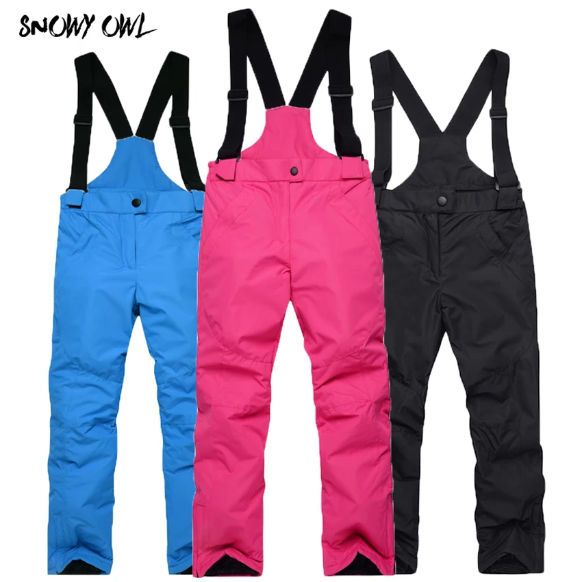 

2017 Kids Ski Pants Waterproof Children Snowboard Pants Boys and Girls Skis Trousers Winter Children Skiing Pants h60
