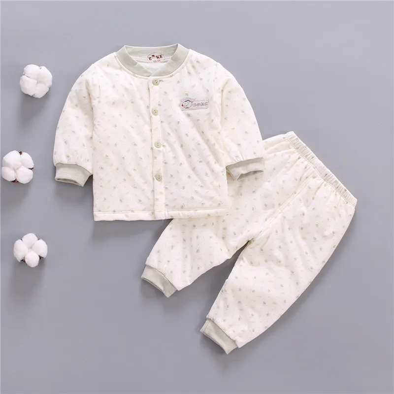 

Newborn baby winter warm clothing set toddler pajamas clothes infant coat+pants 2pcs suit for newborn baby kids set costume