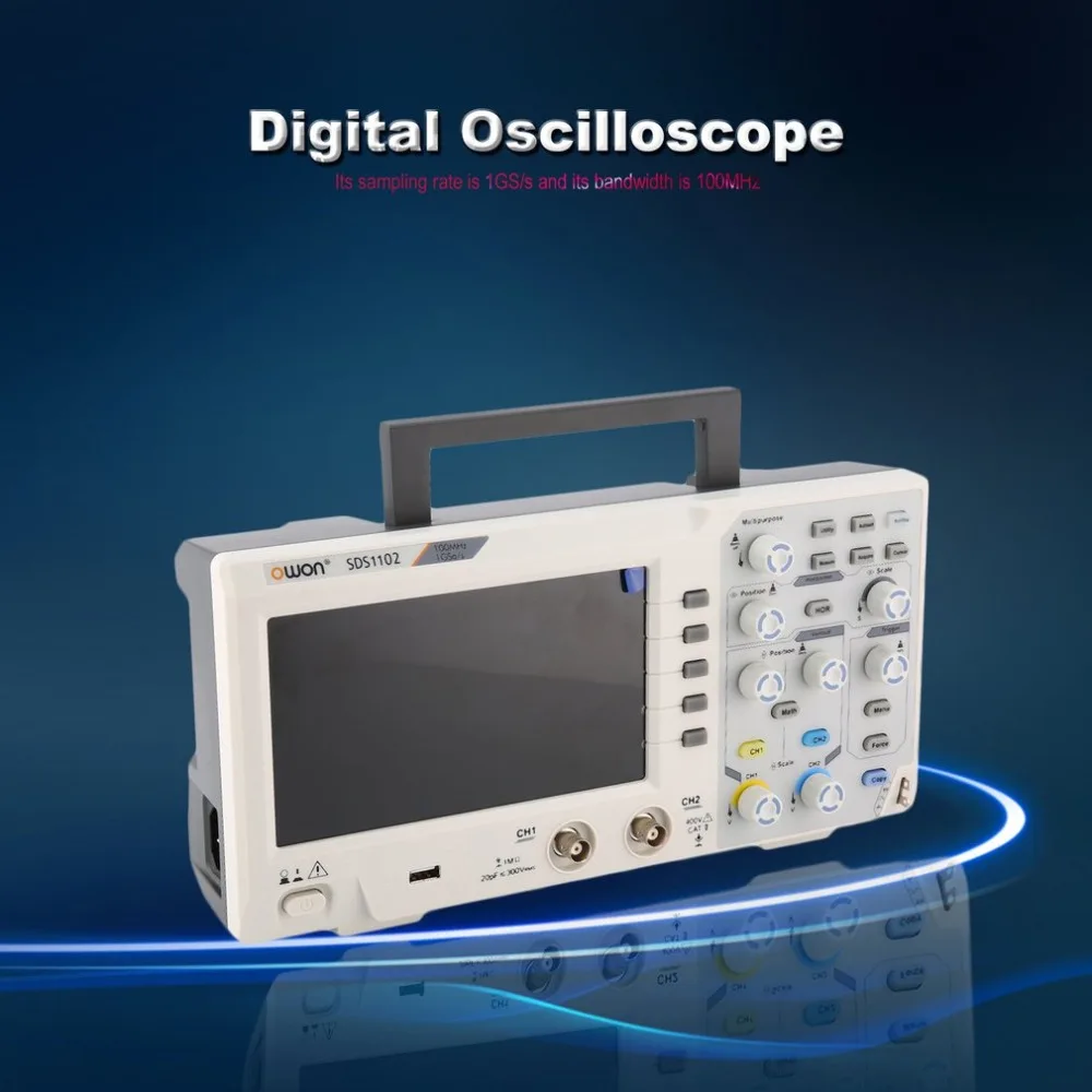 

OWON SDS1102 Double channel LCD Super-economical Type Digital Storage Oscilloscope Scopemeter Scope Meter 100MHz 1GSa/s