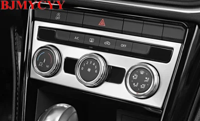BJMYCYY нержавеющая сталь автомобильная ручка кондиционера панель декоративная