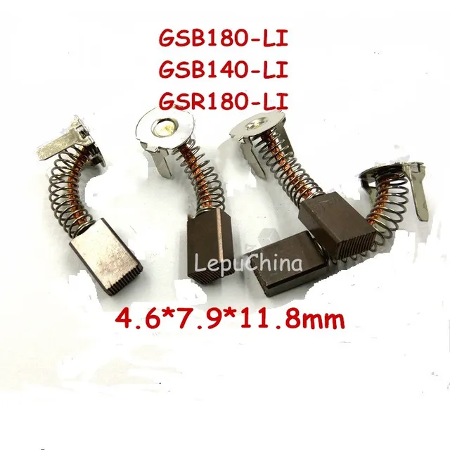 2 pairs carbon brushes replacement for bosch gsb180 li gsb bosch carbon brush size chart