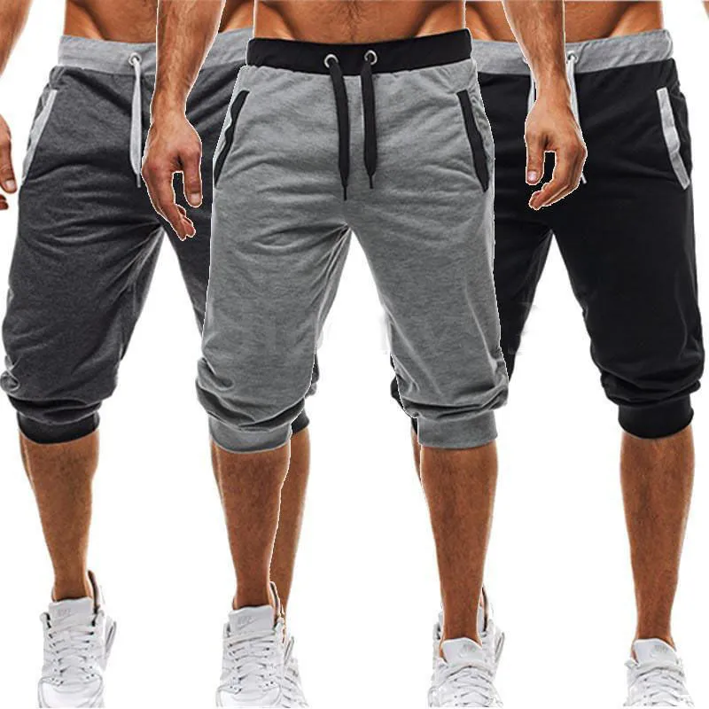 

pantalones corto hombre Fashion Mens Baggy Jogger Casual Slim Harem Short Slacks Casual Soft Cotton Trousers casual Shorts
