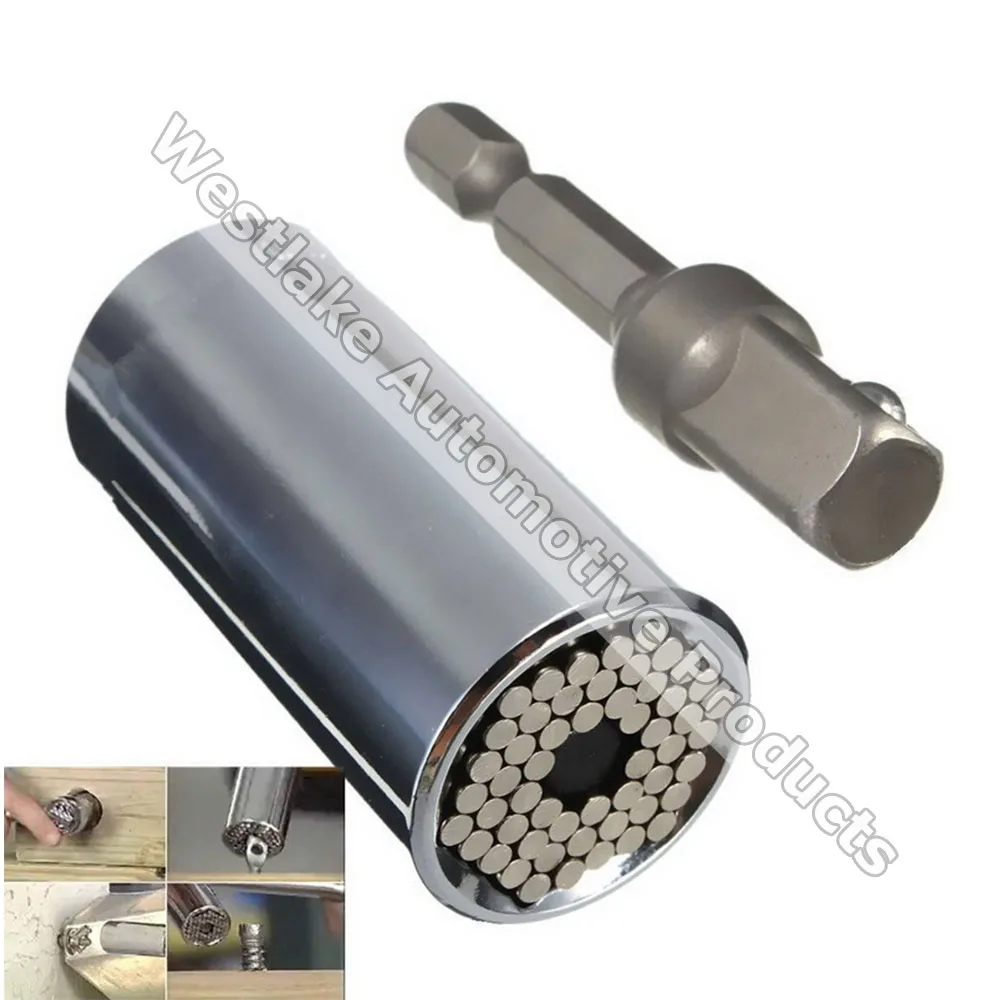 

Universal Torque Wrench Head Set Socket Sleeve 7-19mm Power Drill Ratchet Bushing Spanner Magic Key Grip Hand Tools