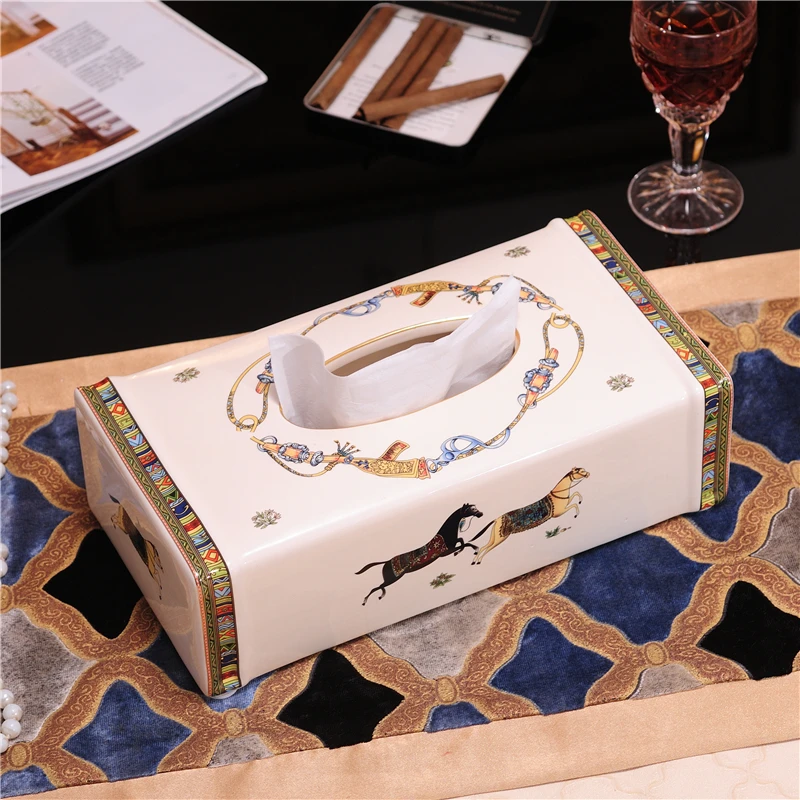 Керамическая съемная коробка для салфеток Салфетка держатель коробка для салфеток винтажная коробка для салфеток для украшения дома