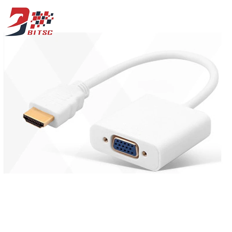 

SZBITC Male to Female 1.4 Version HDMI2VGA Media Converter HD Adapter Cable for PC Laptop