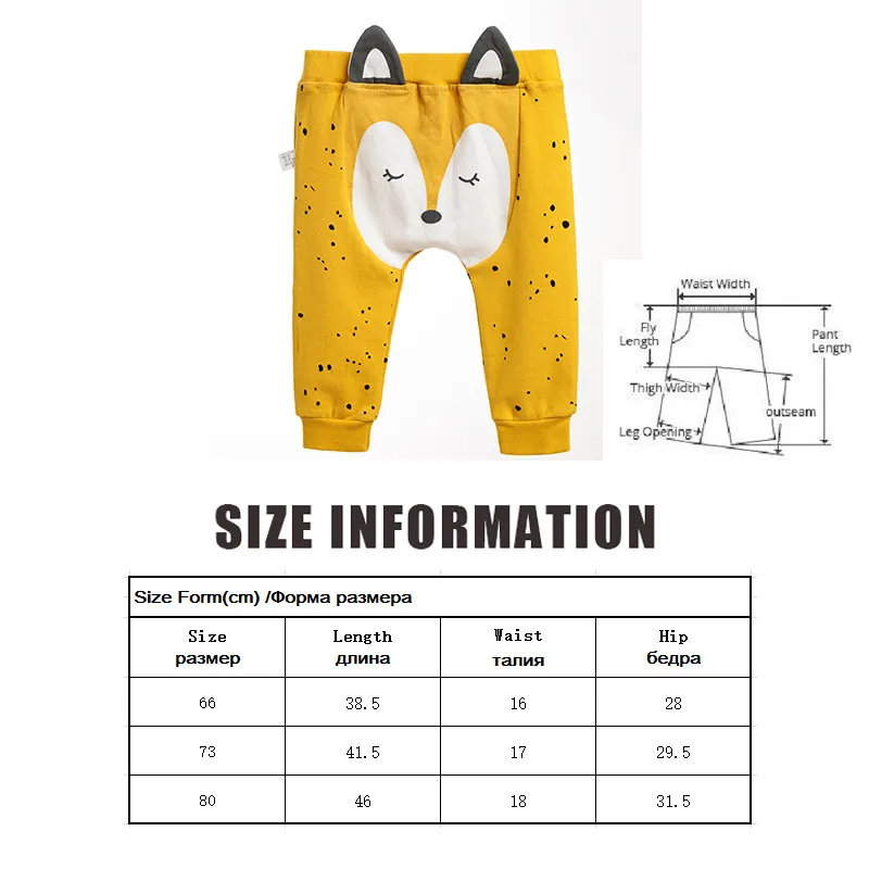 Штаны для маленьких мальчиков трикотажные хлопковые штаны на подгузник с мультяшным принтом Леггинсы для маленьких девочек Теплые брюки на весну-осень штаны для новорожденных
