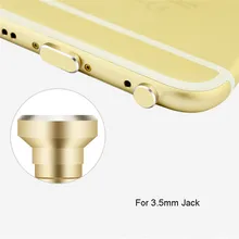 Пылезащитная заглушка для мобильного телефона Алюминий из сплава в виде металлического разъем для наушников пыли разъем USB для iphone5s/6s/6 plus/7/7 plus