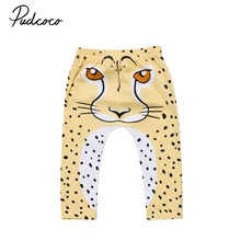 Длинные штаны в полоску в горошек с рисунком животных для малышей штаны для новорожденных девочек и мальчиков леггинсы с рисунком животных Одежда для детей от 0 до 24 месяцев