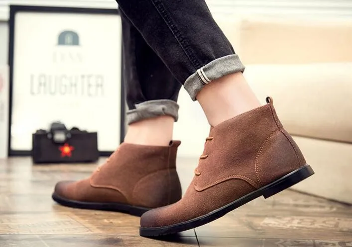 Tangnest/мужские однотонные ботильоны в стиле пэчворк, Мужская винтажная элегантная обувь из флока, мужские модные ботинки с острым носком на шнуровке, XMX648