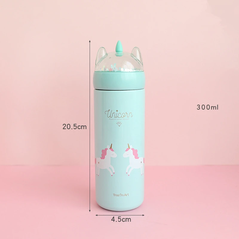 Мастер Star 300 мл Нержавеющая сталь Единорог термосы Kawaii Розовая Принцесса бутылка