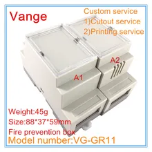5 шт./партия прессованная форма ABS огнестойкий материал пластиковая проектная Корпусная коробка 88*37*59 мм для направляющего электронного модуля