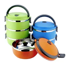 3 Layers Portable Stainless Steel Bento Food Container for Baby Kids Thermal Food Container Food Storage Lunchbox
