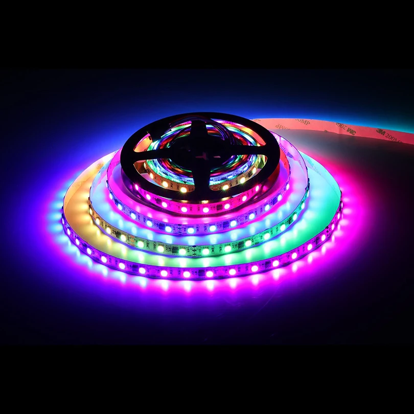 5050 SMD RGB WS2811 Светодиодная лента 5 м 60 светодиодов/м 12 В постоянного тока 2811 адресная