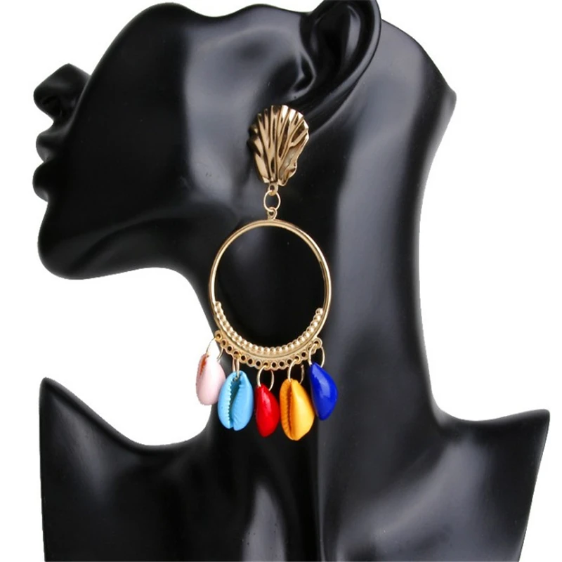 

Popular Jewelry Shell Natural Pendant Women's Wild Temperament Earrings