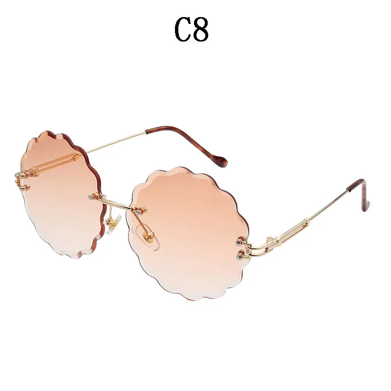 BOYSEEN, бескаркасные солнцезащитные очки для женщин, Цветок, женские солнцезащитные очки, цветные, океанские солнечные очки, 6535 - Цвет линз: C8