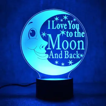 

Colorful 3D Night Light Moon Night Light Eye Care LED Light Bedside Night Lamp Home Decoration Birthday Gift