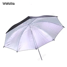 Светоотражающие Зонт 33 дюймов Oubao 83 см Черный Серебристый отражатель 8 кадр ребра softlight flash studio зонтики для фотографирования CD50 T10