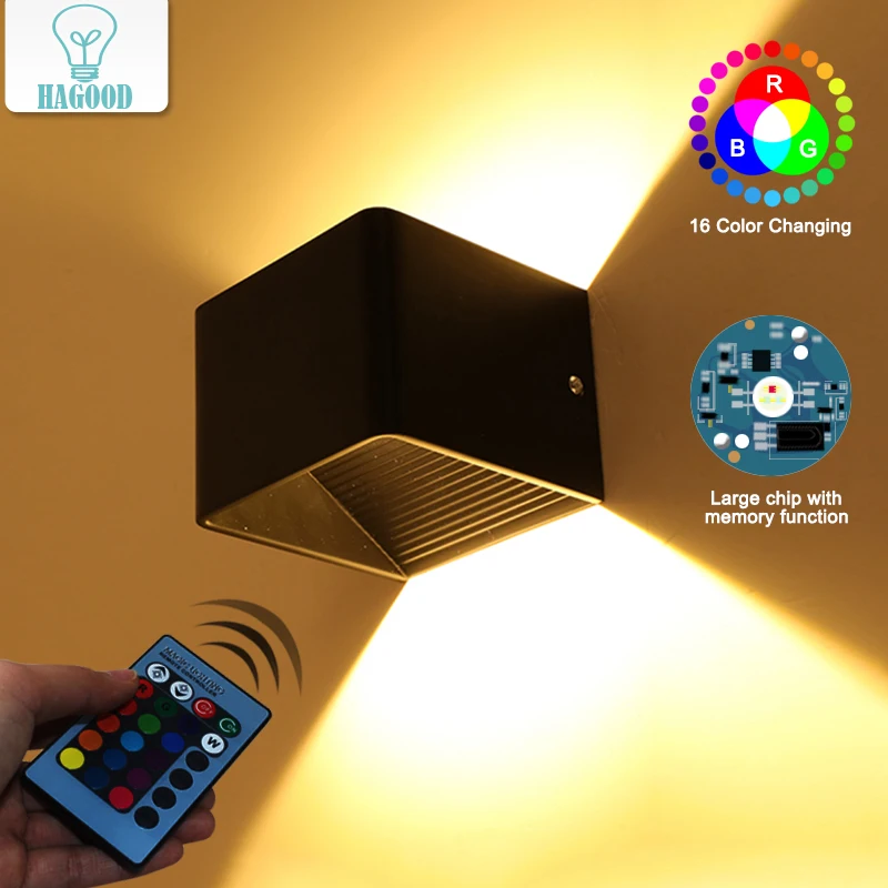 

RGB 3W LED Night Light AC85-265V 24Key Remote Control Adjustable Brightness Wall-Mount Bedside Night Lamp for Children Room