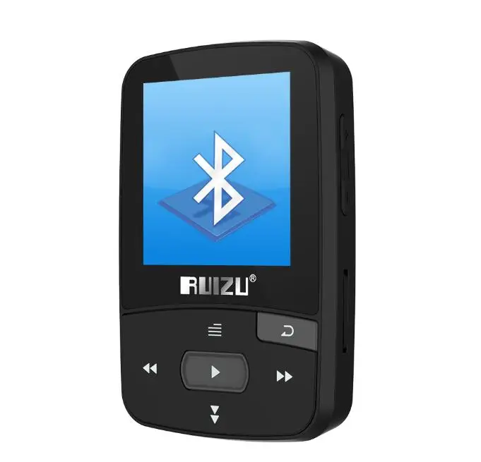 Ruidu X50 Спортивный Bluetooth MP3 MP4 музыкальный плеер ruidu X50 1,5 дюймов экран с fm-радио, электронная книга, часы, данные - Цвет: BLK